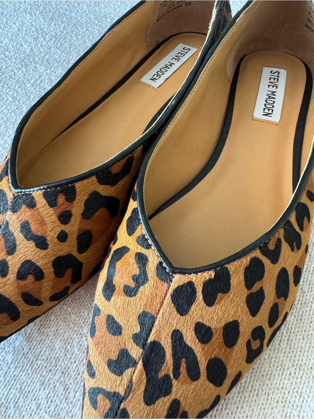 Steve Madden Idaline Leopard Shoes - Beige and Black
